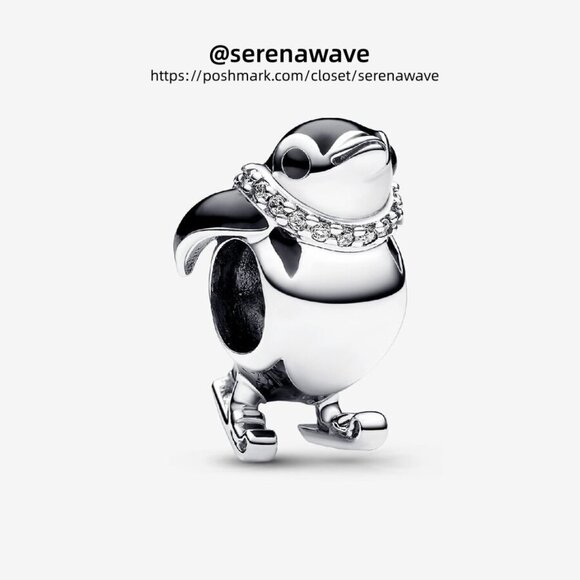 Pandora Skiing Penguin Charm|Pendant - Picture 1 of 2